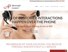 Tablet Screenshot of a1messagecenter.com
